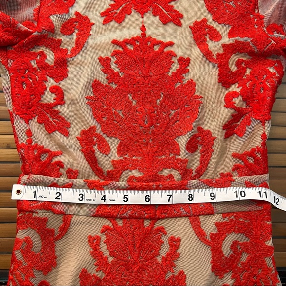 For Love and Lemons San Marcos red lace open back mini dress - Picture 8 of 10
